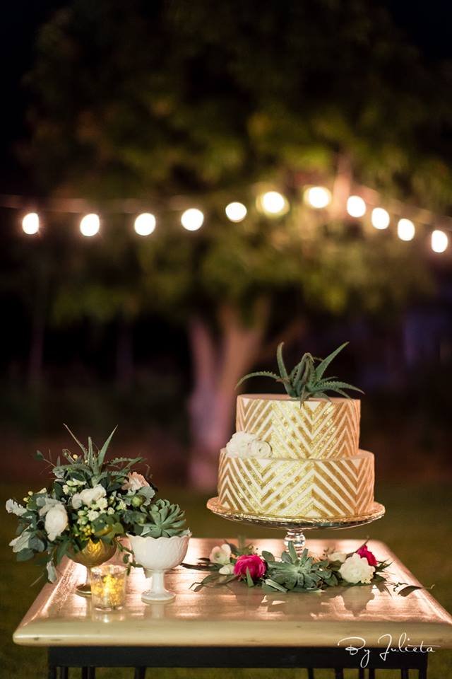 Wedding Cake designed by Jesse Wolff coordinated by Cabo Wedding Services at Acre Baja in Los Cabos