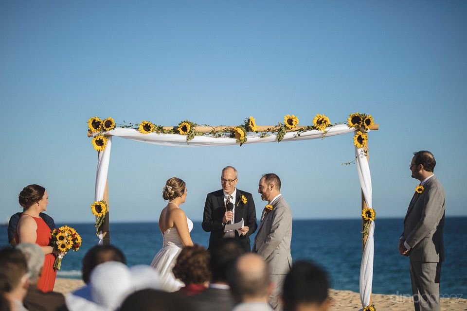 Wedding Ceremony at Sheraton Hacienda del Mar Cabo San Lucas by Cabo Wedding Services