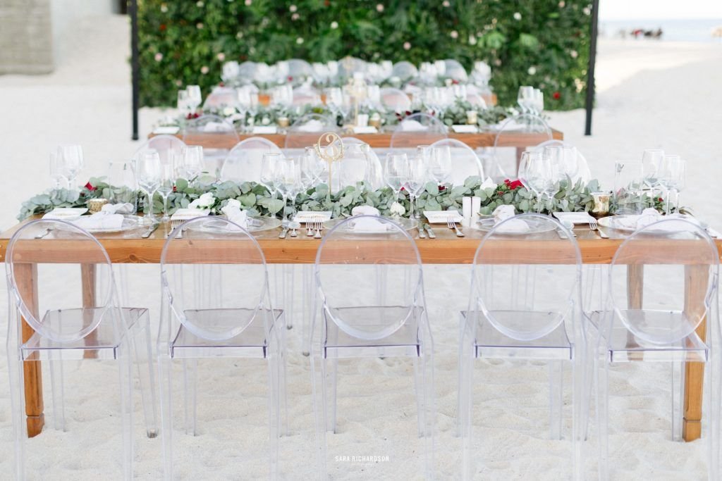 Table setting at a Beach wedding in Los Cabos Mexico.
Wedding was planned by Cabo Wedding Services and the photography was done by Sara Richardson Photo.