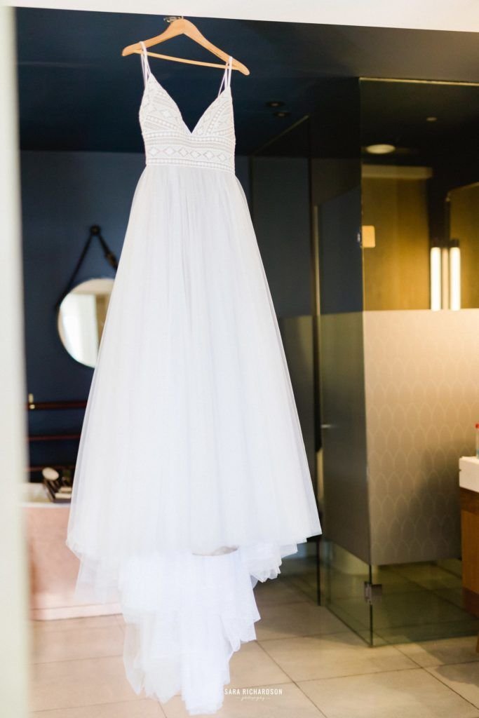 Wedding Dress by Vera Wang. Bride wore this dress at her Destination wedding in Cabo San Lucas Mexico. The Wedding took place at The Cape, Thompson Hotels.