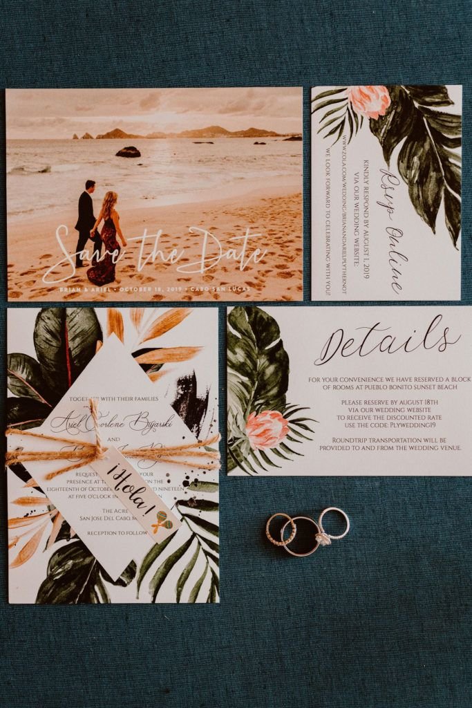 Save the Dates for Ariel and Brians wedding that was done at Acre Baja. Wedding Planning was done by Cabo Wedding Services. 