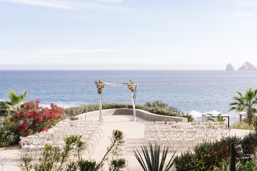 Wedding Ceremony at the Cape in Los Cabos Mexico. Wedding Planning and Design by Jesse Wolff at Cabo Wedding Services