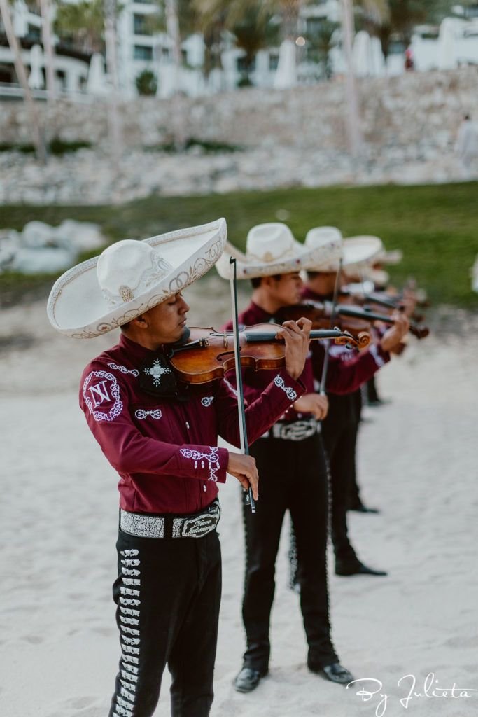 We had a Mariachi band attend the Sangeet to incorporate where they are at, which is in Mexico. This event took place in Los Cabos, Mexico, at the Hilton Los Cabos. Great wedding venue to host events at.