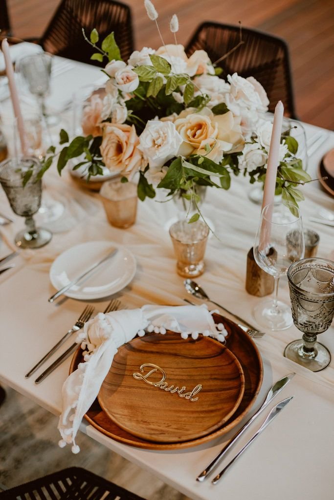 Personalized assigned seating for each guest at the reception table