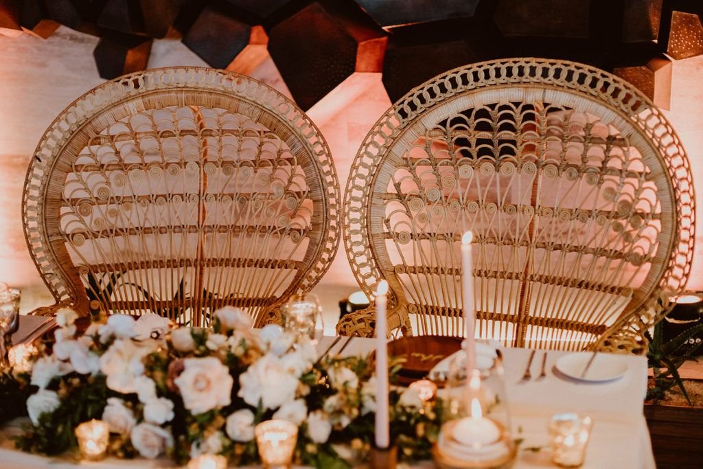 Sweetheart Table for Alexa and Justin in Los Cabos, Mexico. The wedding took place at Solaz, Luxury resorts in Los Cabos. Wedding planning was done by Jessica Wolff from Cabo Wedding Services.